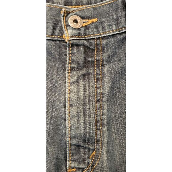 Vintage Levis 521 Slim Taper Denim Jeans Mens 34”x 36” Med-Wash EUC Red Tab - Picture 6 of 16